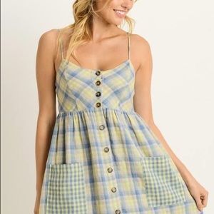💛Checkered Button Down Dress